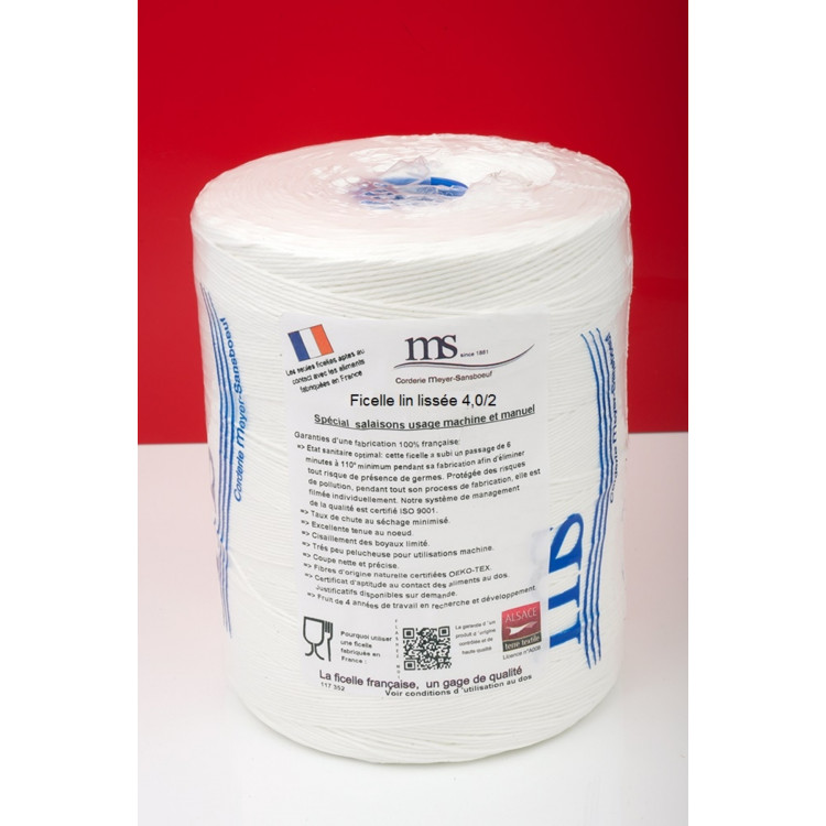 Ficelle alimentaire blanc lin