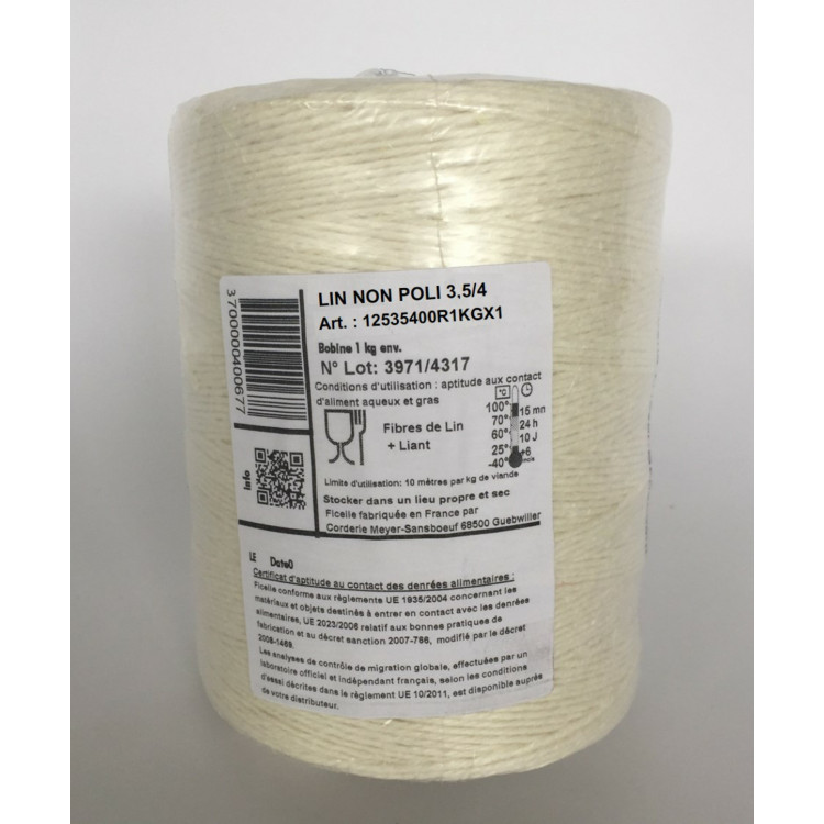 Ficelle alimentaire blanc lin