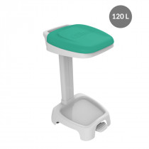 Support de sac poubelle plastique 120 L vert Gilac