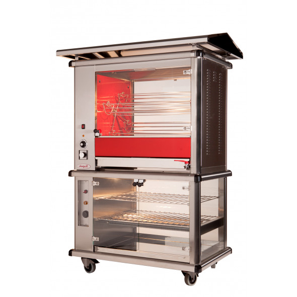 Rôtissoire à balancelles nantaise 4 broches 16 volailles 400v 8,7 kW