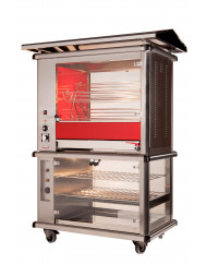 Rôtissoire à balancelles nantaise 4 broches 16 volailles 400v 8,7 kW