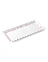 Plat rectangulaire blanc mélamine 35 cm Plastorex