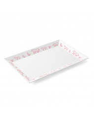 Plat rectangulaire blanc mélamine 29 cm Plastorex