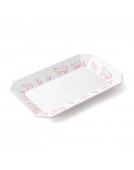 Plat rectangulaire blanc mélamine 30,8 cm Plastorex