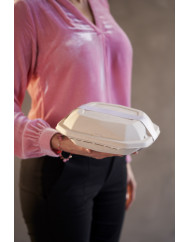 Boîte octogonal beige 15,2x15,2x3,8 cm 40 cl Octabagasse Duni (50 pièces)