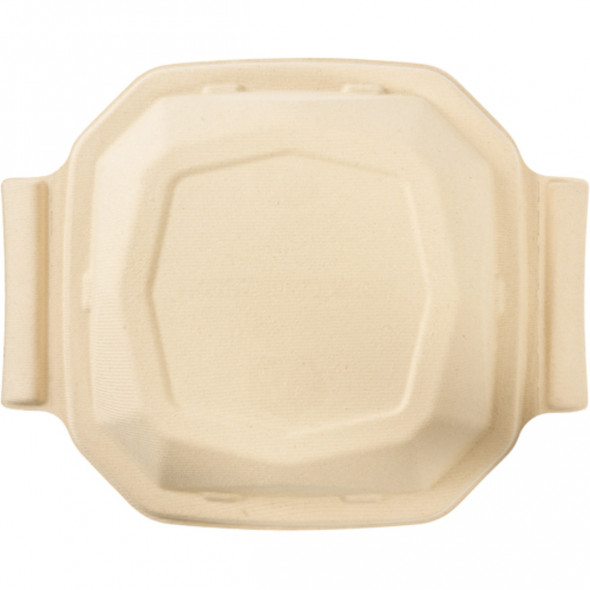 Couvercle pour boîte 1L octogonal marron 23,3x23,3x4,4 cm Octabagasse Duni (50 pièces)