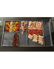 Plat GN2/4 mélamine gris 530x162 mm Vestah Platex