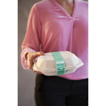 Couvercle pour boîte 40CL octogonal transparent 16x16x3,9 cm Octabagasse Duni (50 pièces)