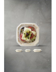 Couvercle pour boîte 65CL octogonal transparent 19,1x19,1x3,5 cm Octabagasse Duni (50 pièces)