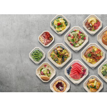 Couvercle pour boîte 65CL octogonal transparent 19,1x19,1x3,5 cm Octabagasse Duni (50 pièces)