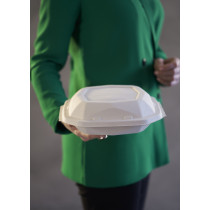 Couvercle pour boîte 65CL octogonal transparent 19,1x19,1x3,5 cm Octabagasse Duni (50 pièces)