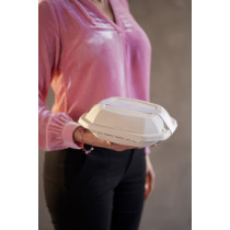 Couvercle pour boîte 65CL octogonal transparent 19,1x19,1x3,5 cm Octabagasse Duni (50 pièces)