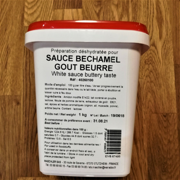 Sauce béchamel gout beurre 1,1 kg