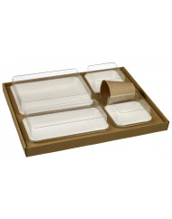 Plateau rectangulaire marron 36,6x29,5x6,5 cm Solia