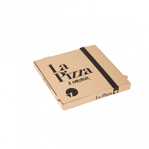 Boîte à pizza brun 33x33x3,5 cm Earth Essentials (100 pièces)