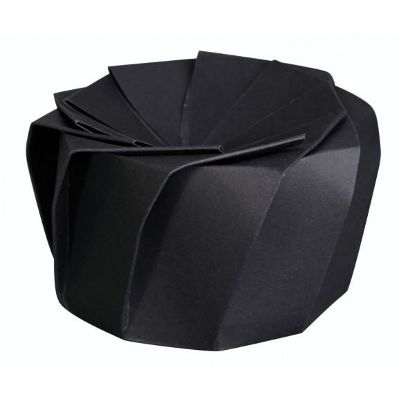 Boîte traiteur rond noir Ø 12 cm 7 cm 650 ml Lotus Lelu (100 pièces)