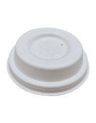 Couvercle rond blanc bagasse Ø 6,3 cm Huhtamaki (50 pièces)
