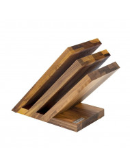 Bloc aimanté 6 couteaux vide bois 24x12x30 cm 6 éléments Kasumi