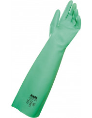 Paire de gants longue manchette vert 9 Ultranitril 480 Mapa