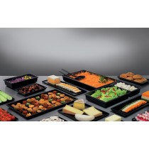 Plat GN1/2 noir mélamine 32,5 cm Vestah Platex