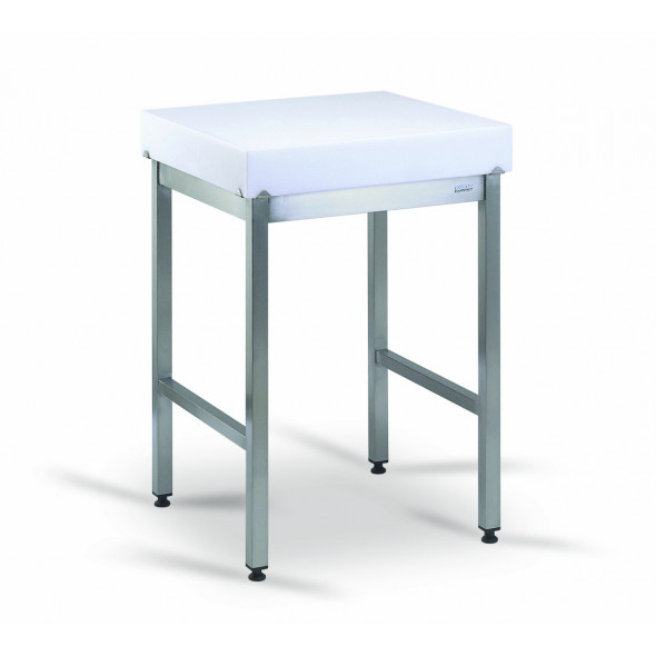 Billot gris 60x60x90 cm Sans rigole Non réversible Sur pied(s) Tournus