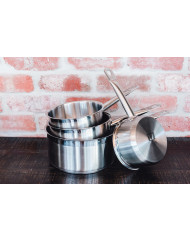 Casserole inox Ø 16 cm 8 cm 1,6 L Qualiplus Pro.cooker