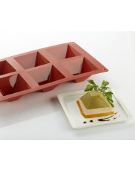 Plaque 6 pyramides silicone GN 1/3 29,5x17,5x4 cm Pro.cooker