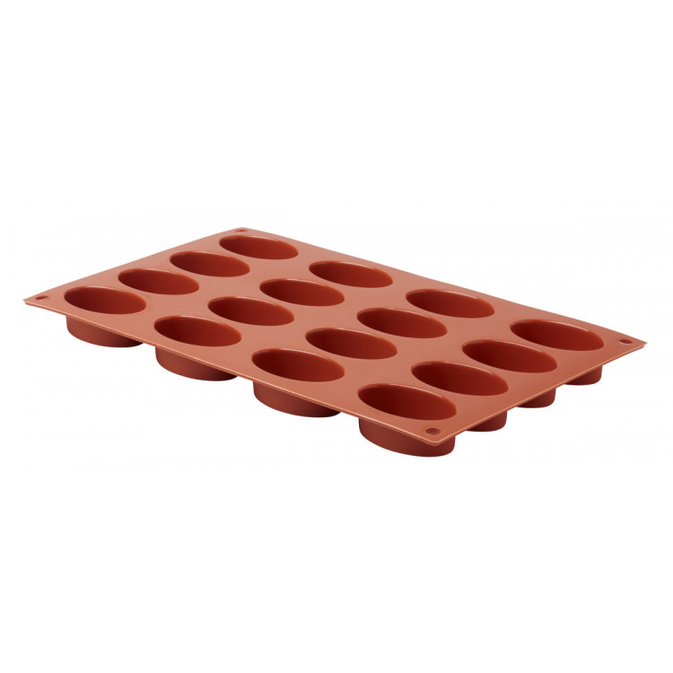Plaque 16 petit fours ovales silicone GN 1/3 29,5x17,5x2 cm Pro.cooker
