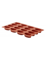 Plaque 16 petit fours ovales silicone GN 1/3 29,5x17,5x2 cm Pro.cooker