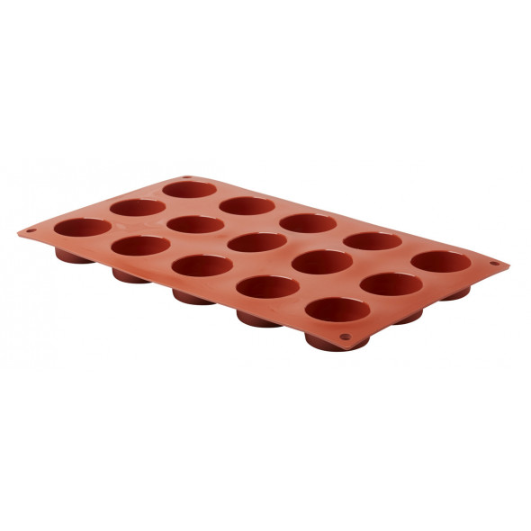 Plaque 15 petits fours ronds silicone GN 1/3 29,5x17,5x2 cm Pro.cooker