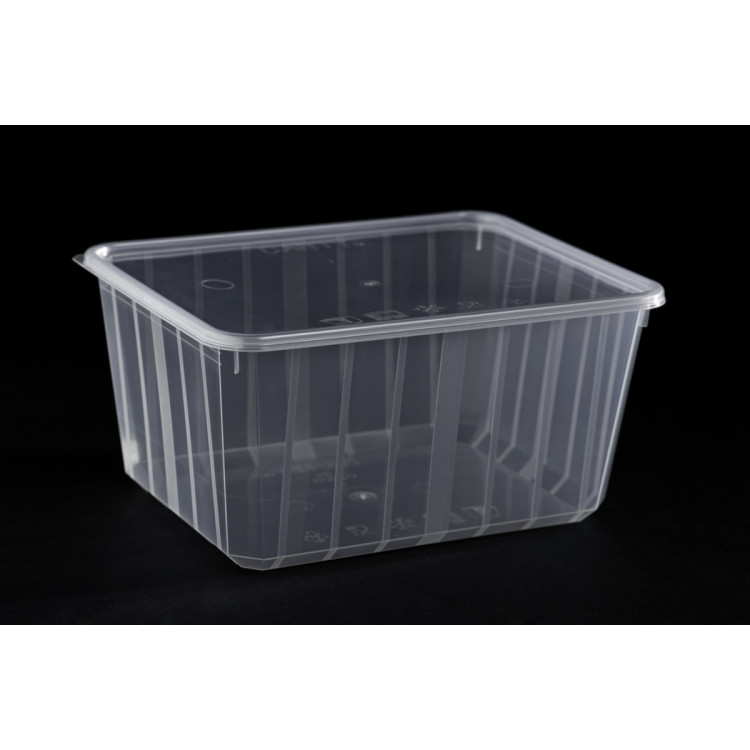 Barquette avec couvercle rectangulaire transparent 185x142x94 mm 180 cl Carty (100 pièces)