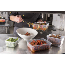 Barquette avec couvercle rectangulaire transparent 185x142x94 mm 180 cl Carty (100 pièces)