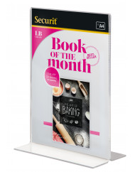 Chevalet porte-affiche 2 faces droit rectangulaire transparent 29,7x21 cm Acrylic Securit