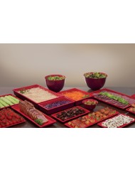 Plat GN2/4 rouge mélamine 53 cm Vestah Platex