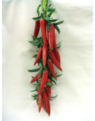 Guirlande de piments rouge plastique 57 cm Fischer