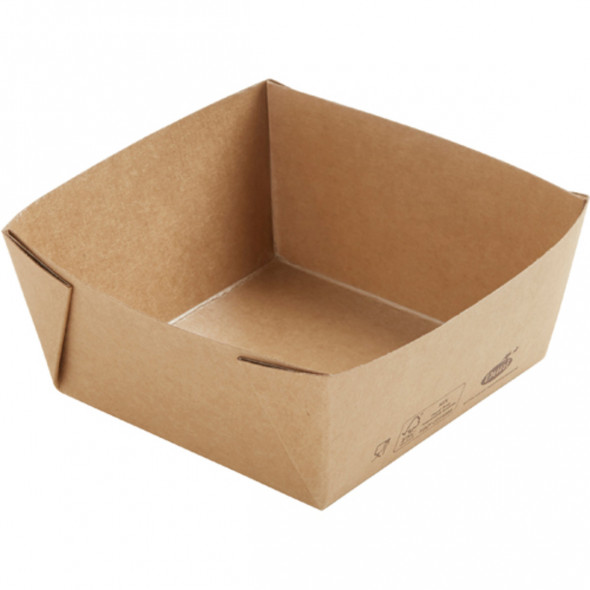 Boîte carré marron 11,3x11,3x5 cm 51 cl Viking Duni (300 pièces)