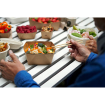 Boîte carré marron 11,3x11,3x5 cm 51 cl Viking Duni (300 pièces)