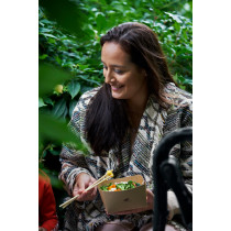 Boîte carré marron 11,3x11,3x5 cm 51 cl Viking Duni (300 pièces)