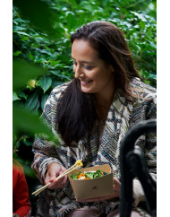 Boîte carré marron 11,3x11,3x5 cm 51 cl Viking Duni (300 pièces)