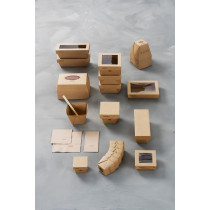 Boîte carré marron 11,3x11,3x5 cm 51 cl Viking Duni (300 pièces)