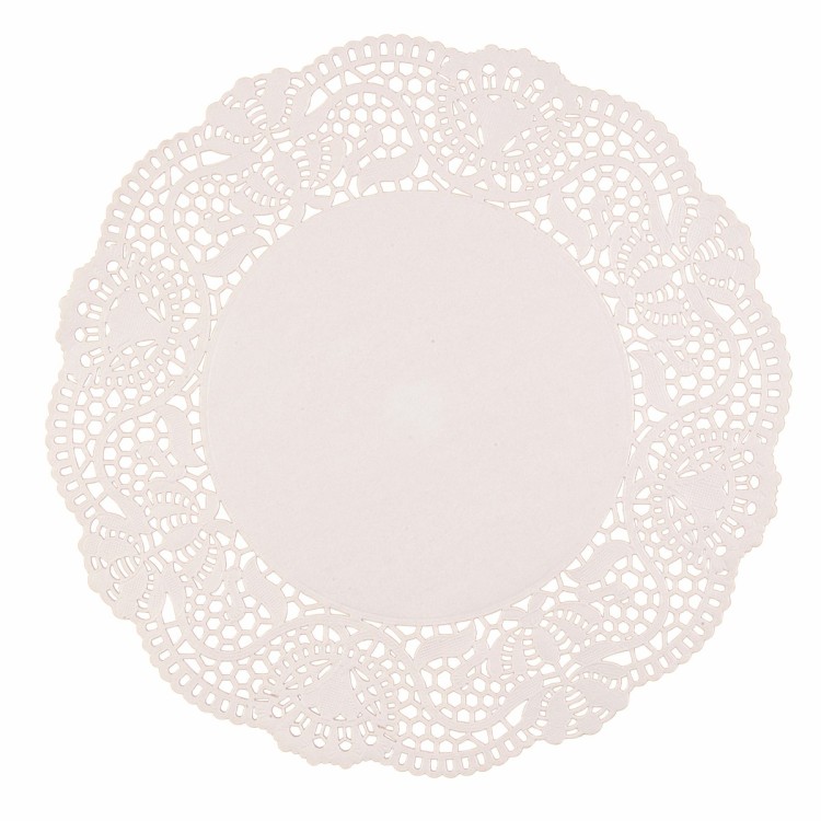 Dentelle rond blanc Ø 15 cm (250 pièces)