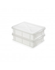 Bac à pâtons Sans couvercle blanc plastique 30x40x10 cm 9 L fond plein parois pleines Gilac