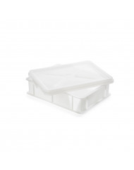 Bac à pâtons Sans couvercle blanc plastique 30x40x10 cm 9 L fond plein parois pleines Gilac