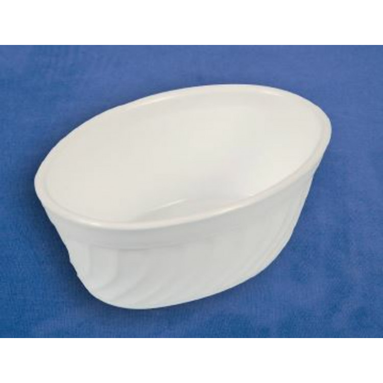 Terrine ovale blanc polypropylène (pp) 125x92 mm