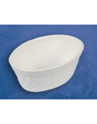 Terrine ovale blanc polypropylène (pp) 125x92 mm