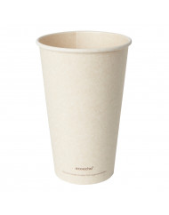 Gobelet rond beige bagasse Ø 90 mm 470 ml Duni (36 pièces)