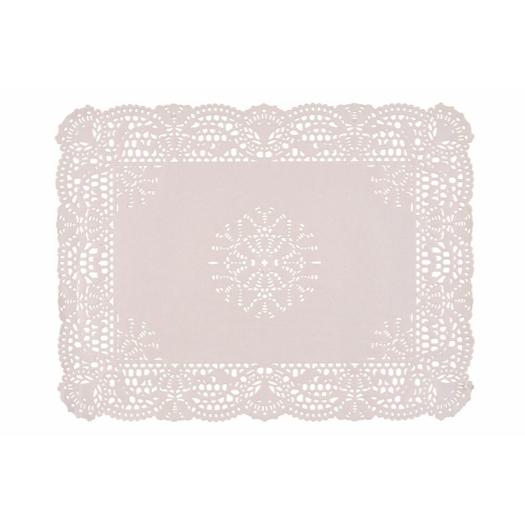 Dentelle rectangulaire blanc 35x25 cm (250 pièces)