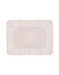 Dentelle rectangulaire blanc 35x25 cm (250 pièces)