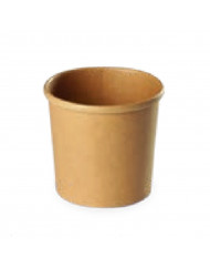Pot à soupe rond marron Ø 9 cm 360 ml (25 pièces)