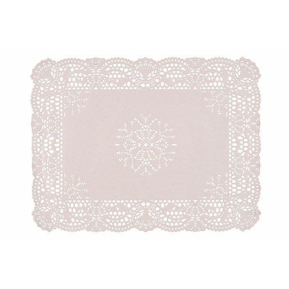 Dentelle rectangulaire blanc 45x35 cm (250 pièces)